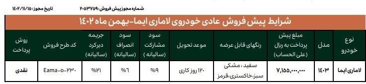 قابل توجه متقاضیان خرید خودرو / مهلت پیش فروش این خودرو لوکس در سامانه یکپارچه محدود شد