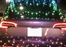 توقیف خودرویی که با لامپ‌های ریسه‌ای تزیین شده بود + عکس منبع سایت کارنا