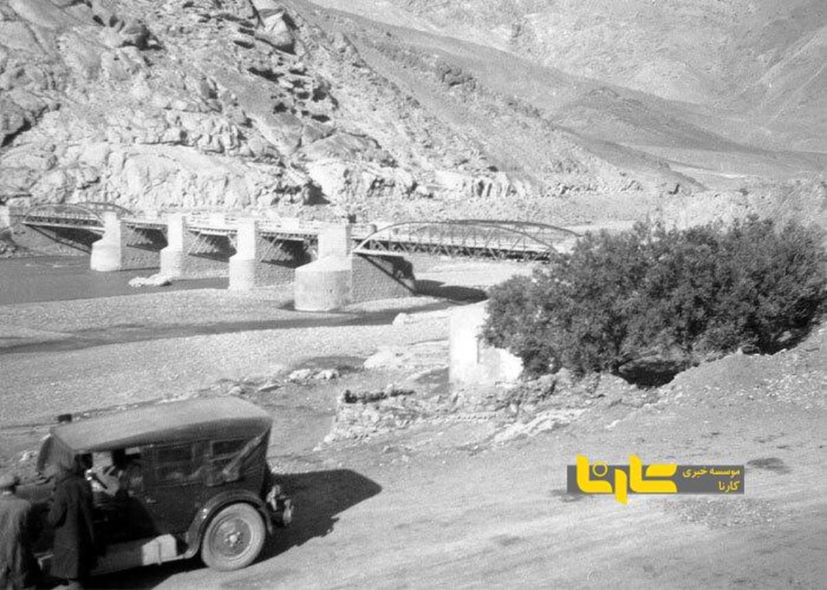 قابی قدیمی از جاده رشت و پل منجیل + عکس