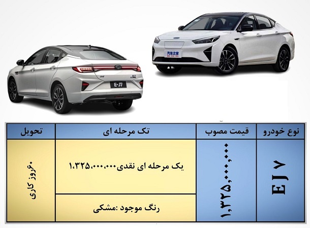 آغاز فروش خودرو جک EJ۷ با قیمت قطعی (خرداد ۱۴۰۳)