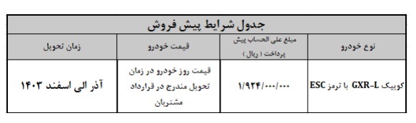 بخشنامه فروش فوق العاده و پیش فروش خودرو کوییک