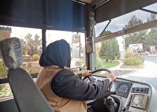 تکاپوی زنانه پشت فرمان اتوبوس در بیرجند + فیلم