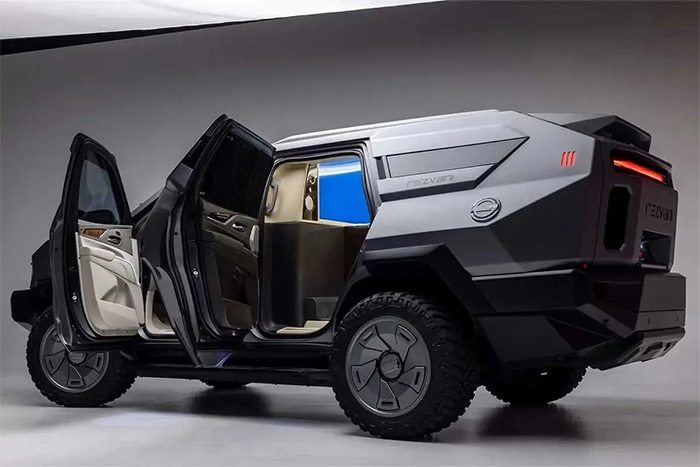 امکانات کادیلاک لیموزین در دل یک نفربر نظامی! امکانات کادیلاک لیموزین در دل یک نفربر نظامی!