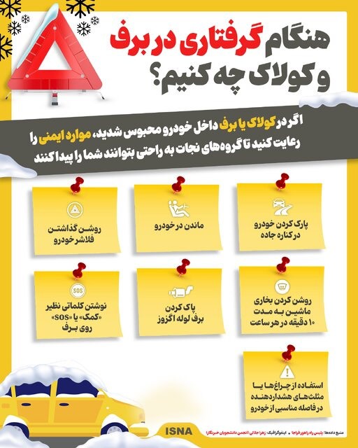 هنگام گرفتاری در برف و کولاک چه کنیم؟
