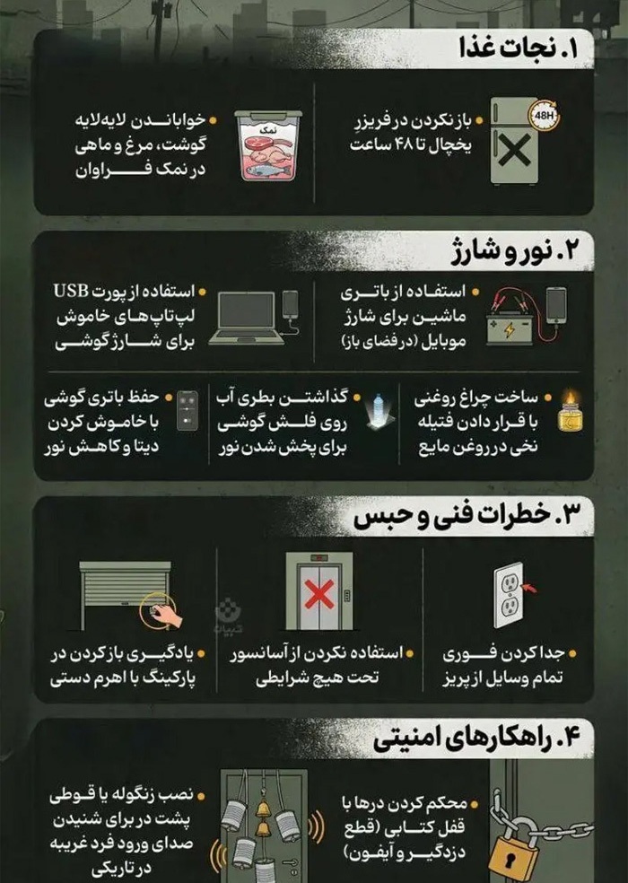 اگر برق قطع شد، چه کنیم؟