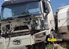 آسیب شدید تریلی بر اثر موج انفجار + فیلم منبع سایت کارنا