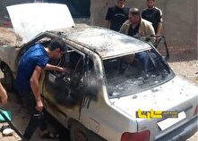 انفجار گوشی تلفن همراه، خودروی پراید را به آتش کشید منبع سایت کارنا