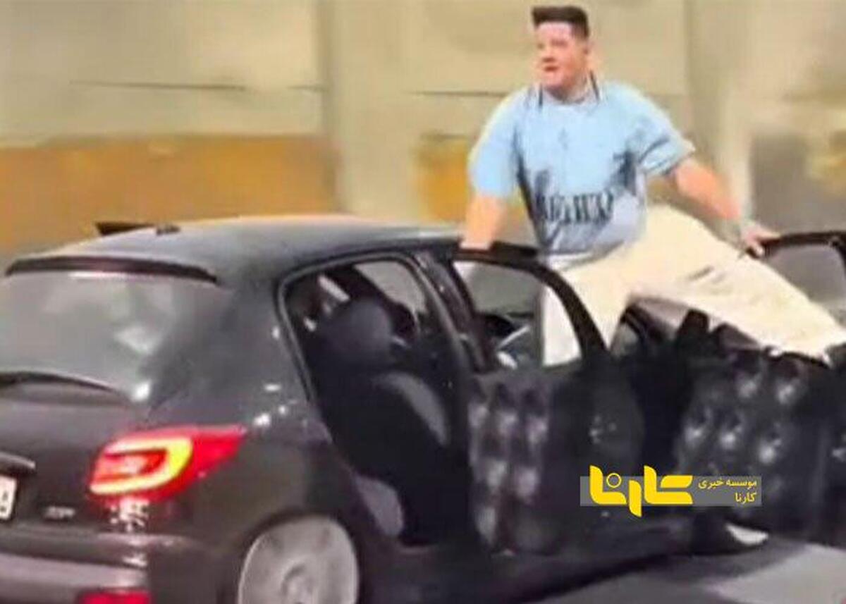 اقدام جنون‌آمیز سرنشینان پژو ۲۰۷ داخل تونل + فیلم