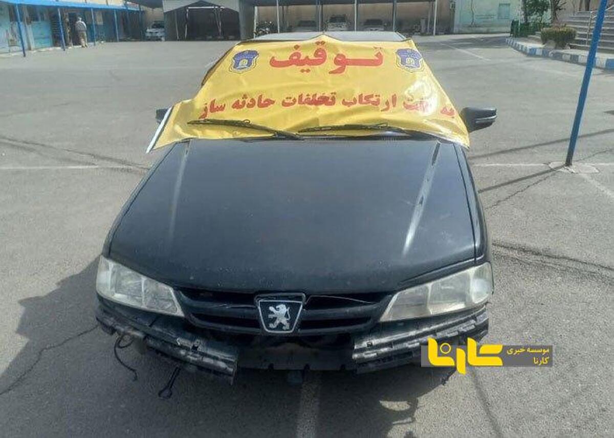 توقیف یک خودرو با خلافی ۳۱ میلیون تومانی