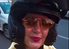 موتورسواری الناز شاکردوست در خیابان‌های تهران + فیلم منبع سایت کارنا