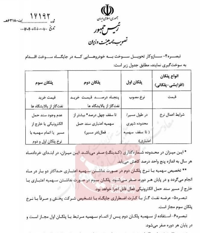 قیمت گازوئیل ۳ نرخی خواهد شد