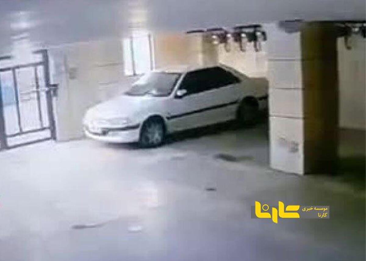 فیلم شوکه‌کننده از از اسیدپاشی به یک خودرو در کرج