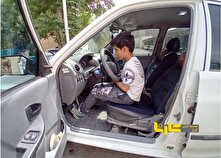 توقیف پراید پس از انتشار ویدئوی رانندگی کودک 12 ساله منبع سایت کارنا