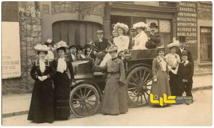 عکس کمتر دیده شده از اولین ماشین عروس جهان