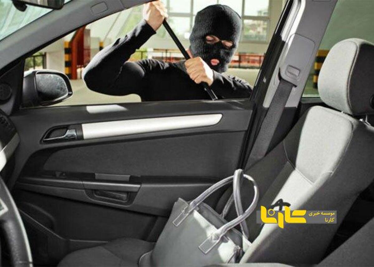 فیلم لحظه سرقت لوازم خودرو پژو ۲۰۷ در سعادت آباد