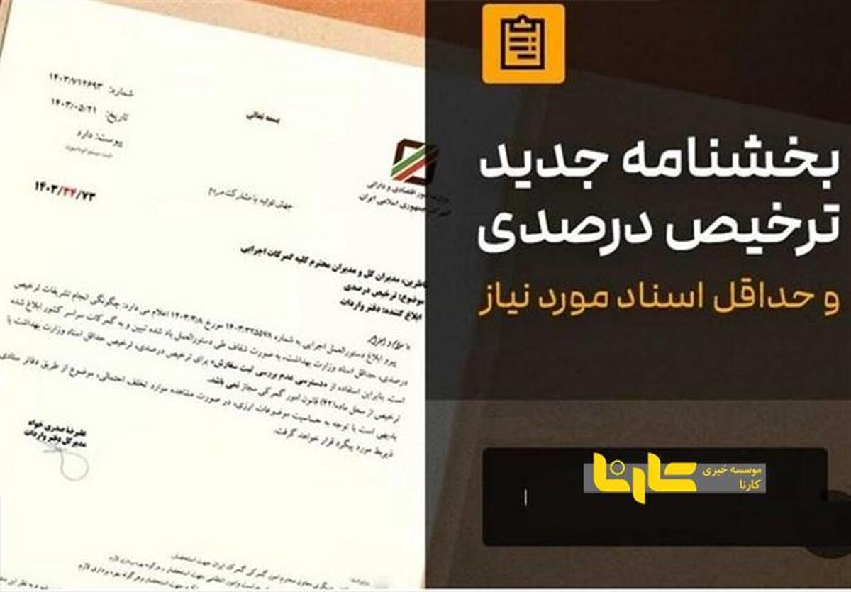 یک ردیف جدید به فهرست ترخیص درصدی گمرک افزوده شد