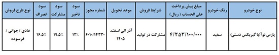 بخشنامه فروش خودرو جدید پارس نوآ منتشر شد (مهر ۱۴۰۴)