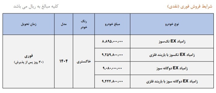 طرح جدید فروش فوری وانت نیسان زامیاد (مهر ۱۴۰۴)