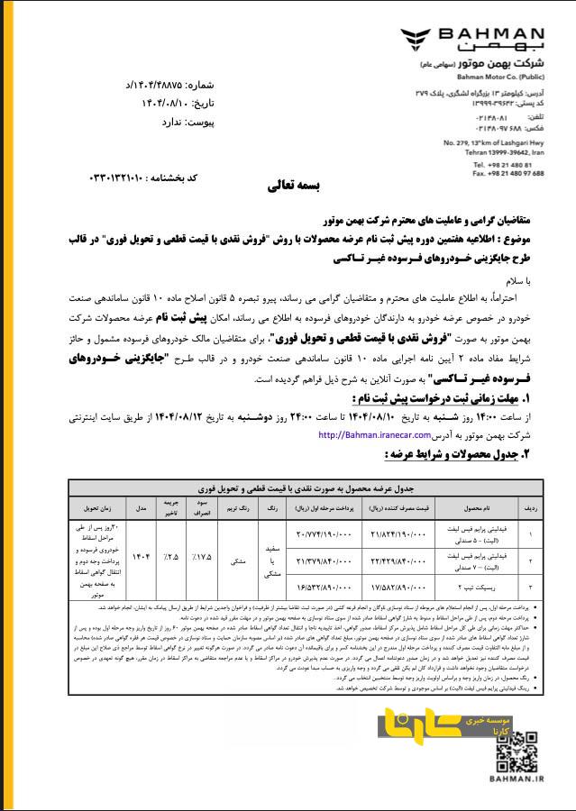 شرایط فروش فوری فیدلیتی پرایم و ریسپکت اعلام شد