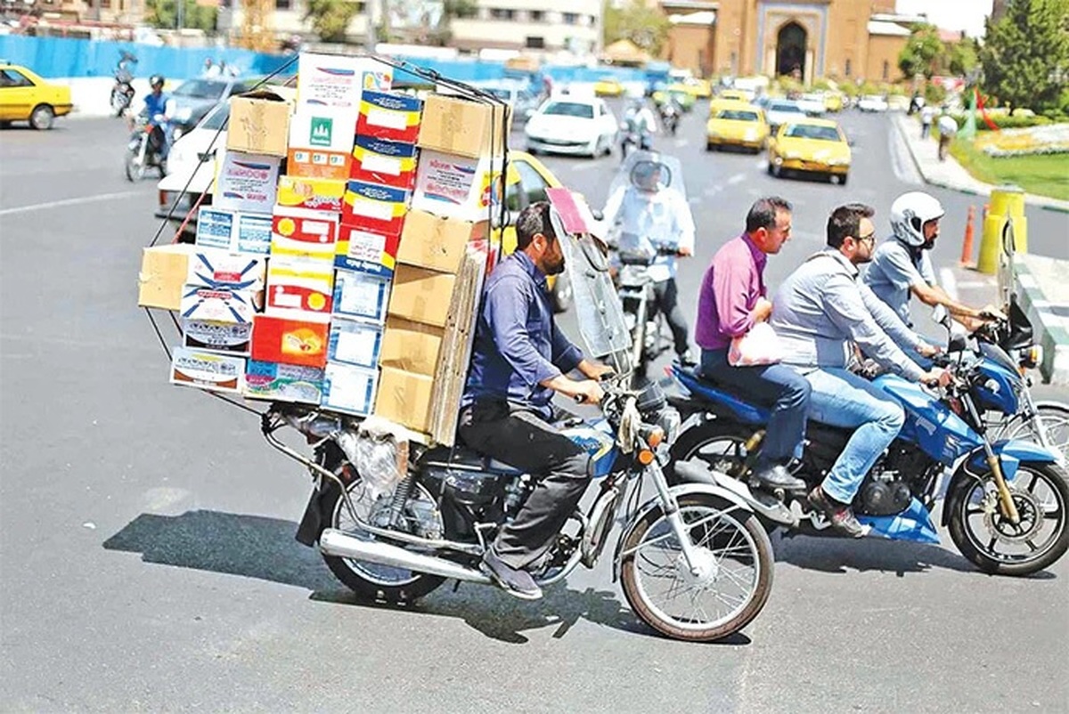 ۹۵۰۰ موتورسیکلت با بار نامتعارف جریمه شدند