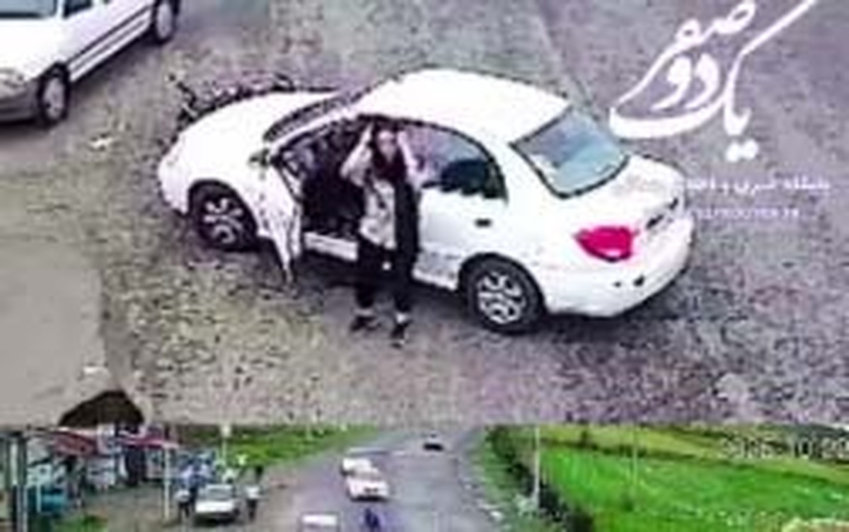 فیلم رفتار عجیب راننده زن در جاده شمال