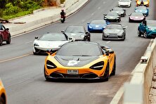 فیلم رژه خودرو‌های لوکس در شمال تهران و اخلال در ترافیک